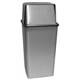 WITT Waste Watchers Push Top Stainless Steel Waste Receptacle - 36 gallon